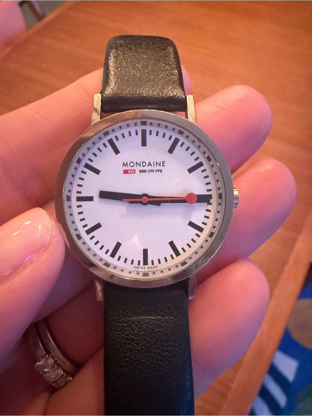 Mondaine Swiss Railway Watch with Red Seconds